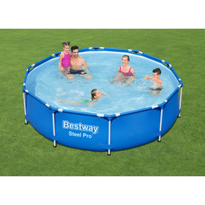 Steel Round Frame Set Pool 76cm H x 305cm W x 305cm L