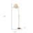 68" Adjustable Traditional Shaped Floor Lamp With Beige Empire Shade-1174111587