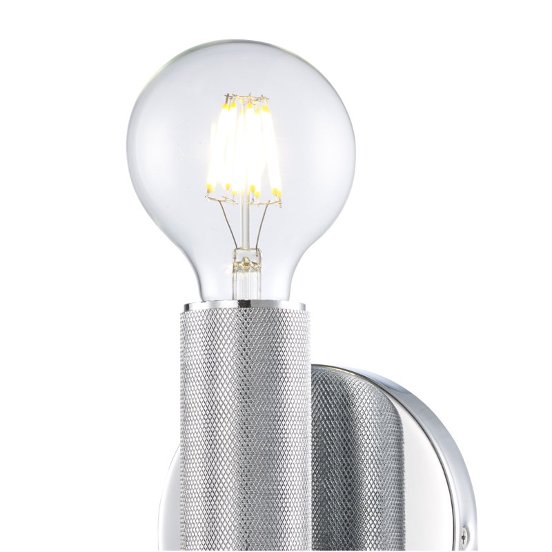 Cabot Armed Sconce, 6" H x 4.7" W x 3.3" D, Polished Chrome