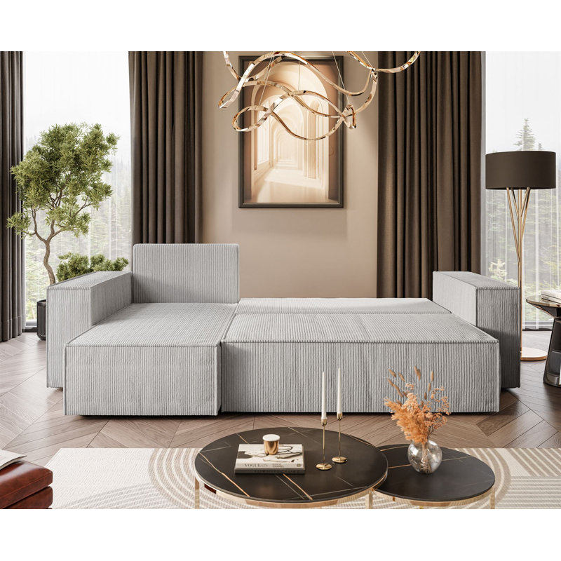 Machi 4 Seater Sofa Bed, Light gray blue