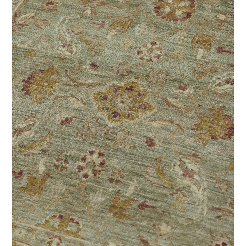 Agra Wool Oriental Area Rug in Beige