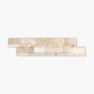 Panneau de journal en travertin tridimensionnel imbriqué ivoire Travertine 6x24