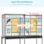 Cage à oiseaux 65 po à double roulement en métal avec support amovible, tablette de rangement, perchoir en bois et contenant à nourriture - Cage spacieuse pour le divertissement