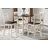 1Pc Counter Height Table With 2X Bottom Shelves Drop Side Leaf