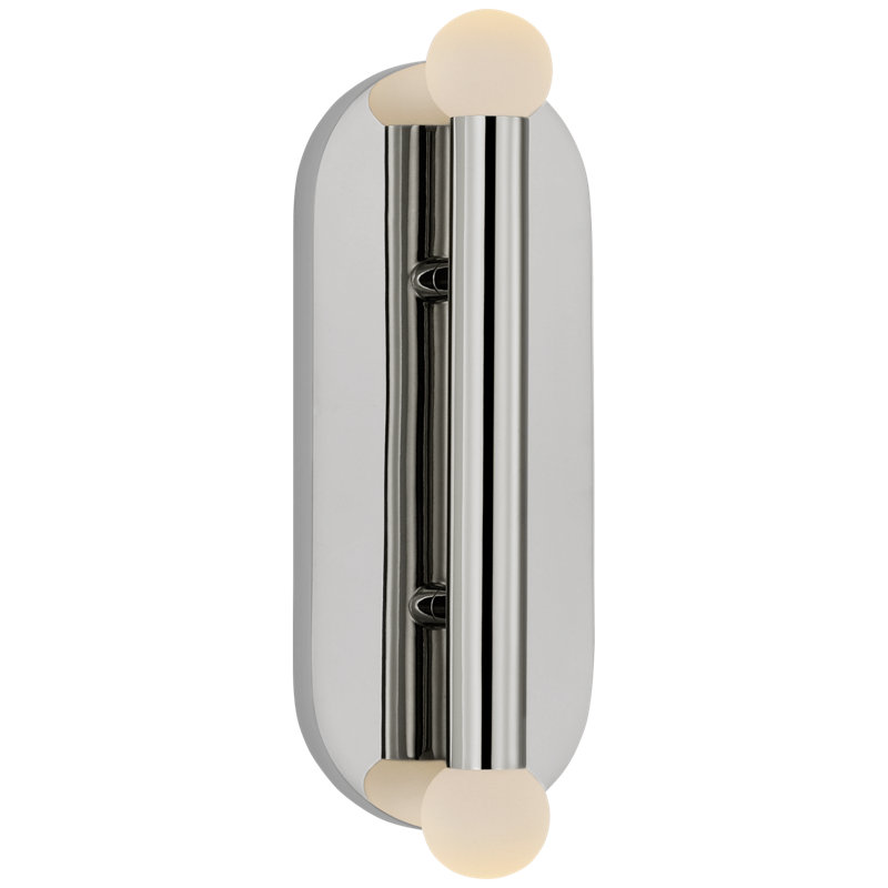 Rousseau 2 - Light LED Vanity Light, Polished Nickel