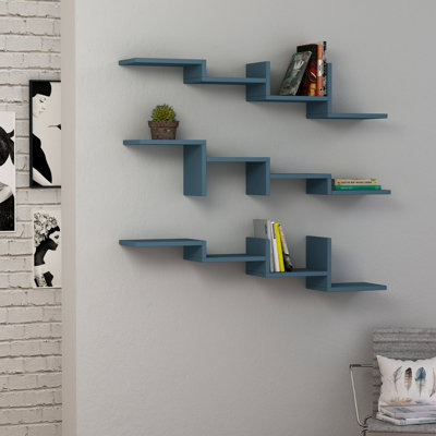 Girard 3 Piece Tiered Floating Shelf