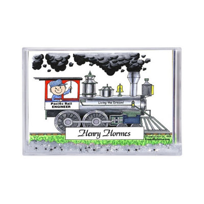 Personalized Train - Male MINI Snow Globe Frame Gift