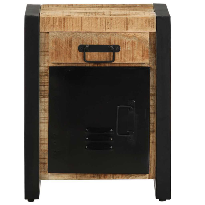 Amenata 40cm W Iron Bedside Table