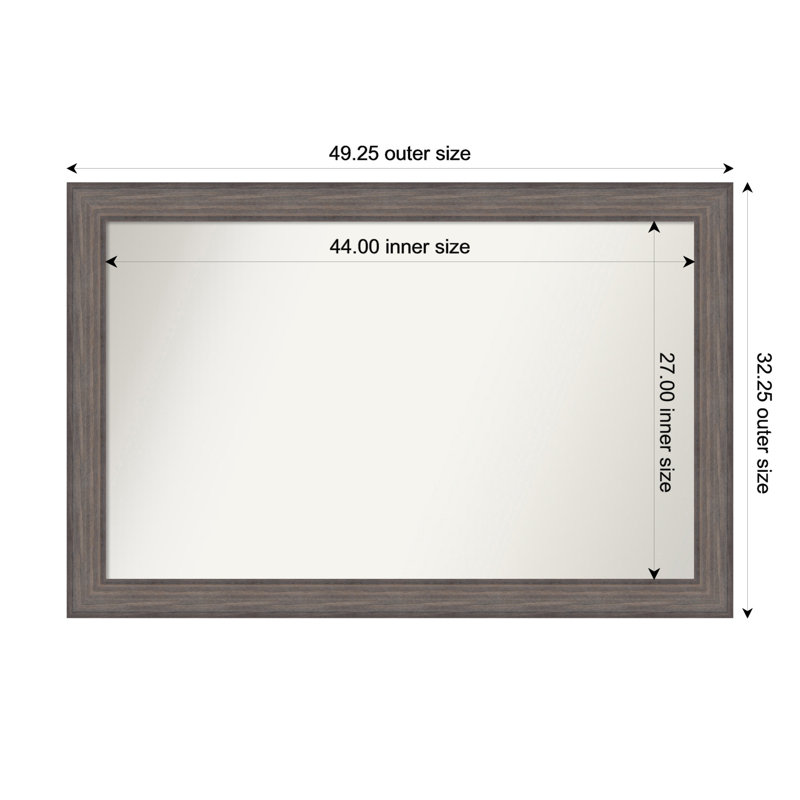 Miroir Hannaley, Rectangle, 32,25 po x 49,25 po