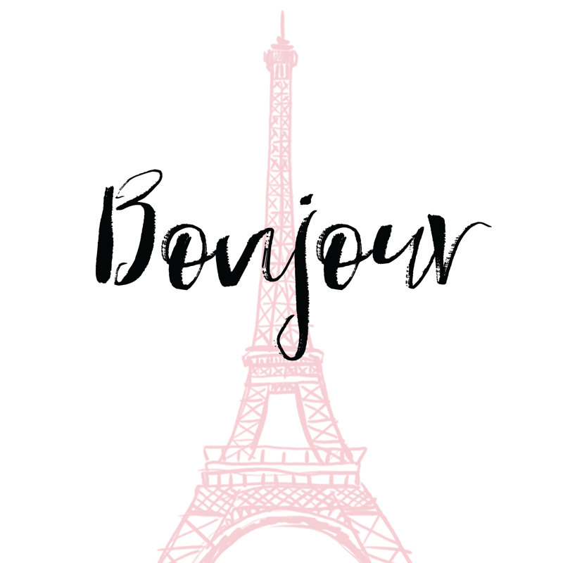 Bonjour Pink Tower - Wrapped Canvas Print, 91cm H x 91cm W x 3.8cm D