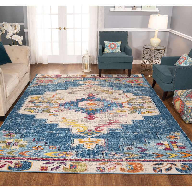 Larrick Oriental Indoor Rug, Rectangle 5'3" x 8'