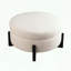 Round Ottoman with Storage and Fold-Out Legs