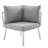 Modway Riverside 3 Piece Outdoor Patio Aluminum Sectional Sofa Set-1428265230