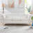 84.65" Rolled Arm Chesterfield 3 Seater Sofa