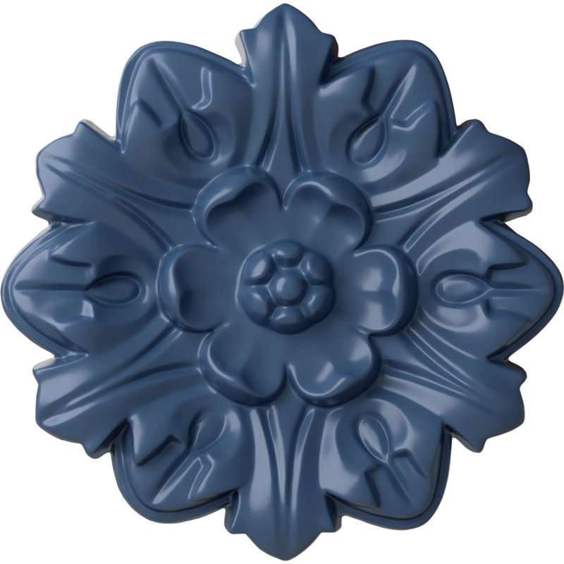 Endurathane Emery Leaf Ceiling Medallion, 7 5/8"OD x 1"P, Hand-Painted Americana Finish, Americana