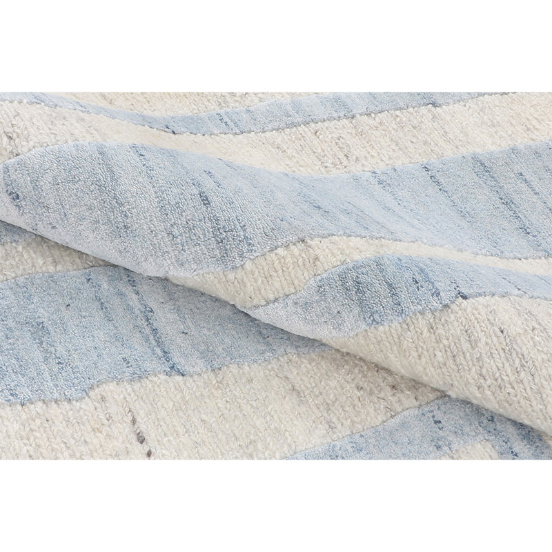 Hand Woven Wool Geometric Area Rug, Rectangle 10' x 14'