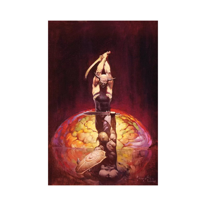 The Brain by Frank Frazetta - Wrapped Canvas Painting, 101.6 cm H x 66.04 cm W x 3.175 cm D
