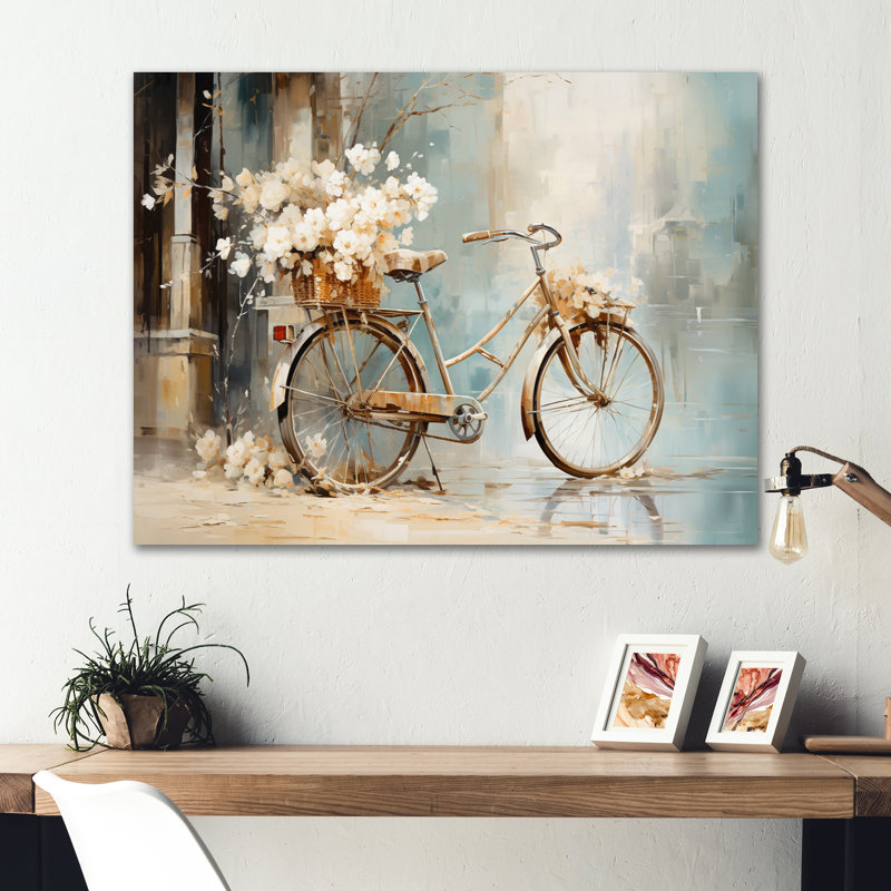 Vélo, pédalage tranquille I - transport, estampes murales en métal, H 12 po x l 20 po x P 1 po