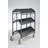 Master Grade 3 Tier Rolling Carts with Wheels, Thick Steel Utility Cart on Wheels, Storage Cart on Wheels (Black)-62181220