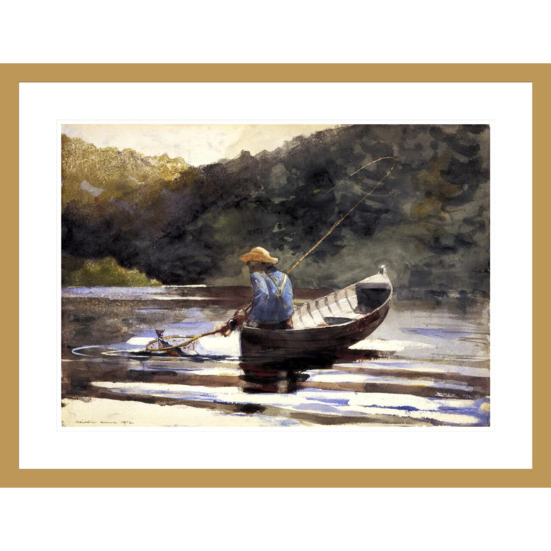 «Boy Fishing» par Winslow Homer, impression giclée sur cadre, H 22,74 po x l 29,5 po