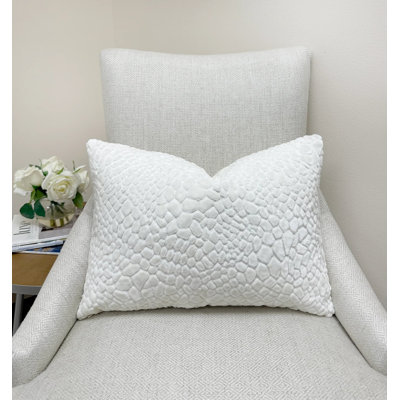 Housse de coussin en velours crocodile