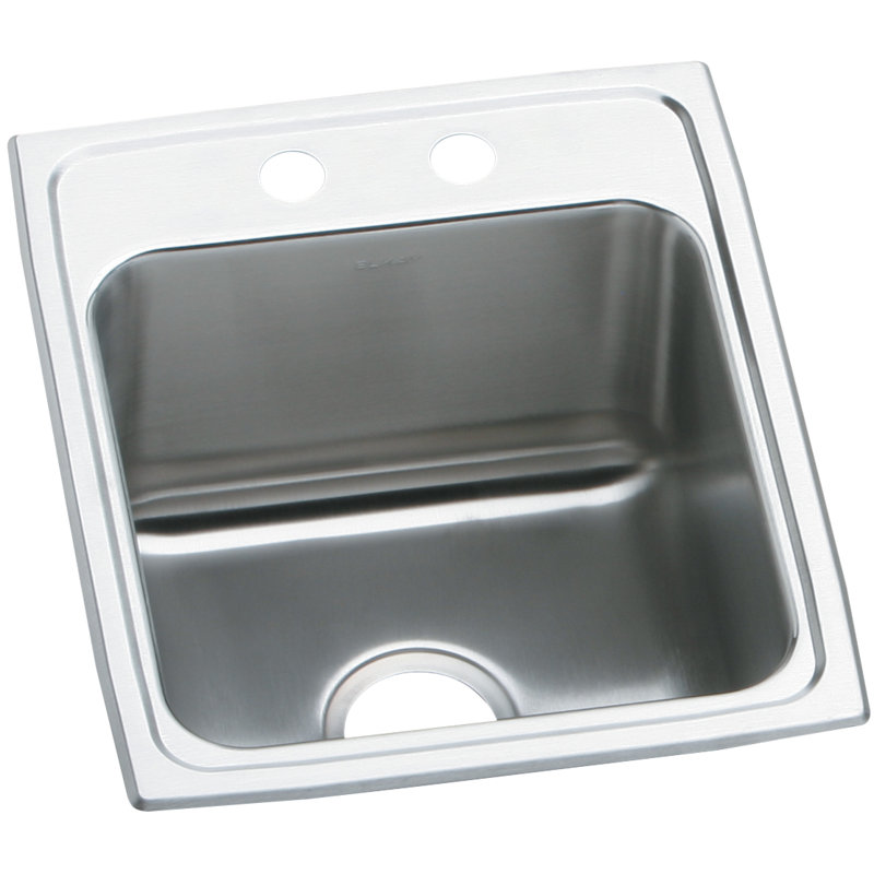 Évier de cuisine encastré Lustertone L 17 po x l 20 po, 2 trous