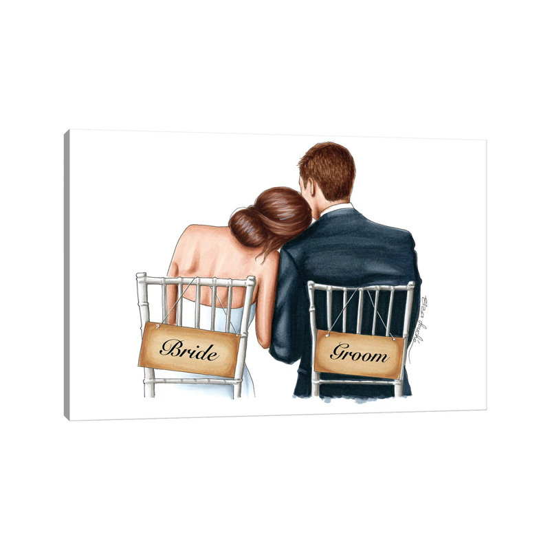 «Bride and Groom» par Elza Fouche, impression sur toile tendue, H 12 po x l 18 po x 1,5 po