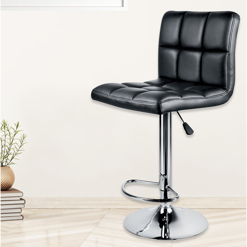 Tabouret tournant à hauteur réglable Esmai, Noir