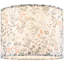 Abat-jour tambour en lin multicolore H 10 po x l 13 po (ensemble de 2)