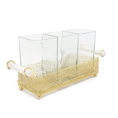 Cutlery Holder With Stand And Cylinder Handle