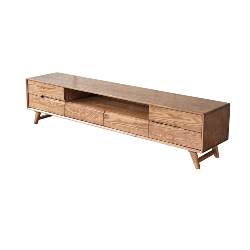 Meuble télé en bois de frêne durable, 78.74"