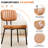 PU Leather Upholstered Side Dining Chairs Set with Backrest (Set of 4)-1298915354