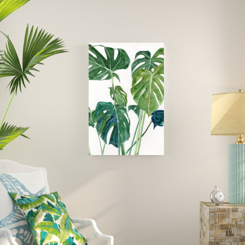 «Monstera Plants», reproduction d'art sur toile tendue, H 36 po x l 24 po