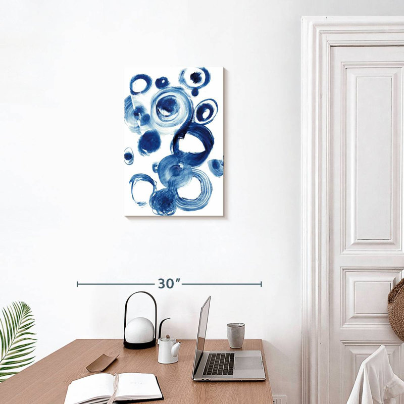 Avery Blue Circle Study IV, 24" H x 16" W