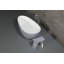 Baignoire autoportante à double extrémité 67 "en forme d'œuf avec drain Kingstonstone-57475214