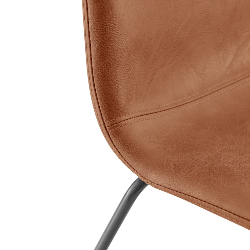 Winnona Upholstered Dining Side Chair, Brown