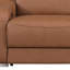 Canapé inclinable en cuir italien marron de 103 po Gracie Mills Riviera
