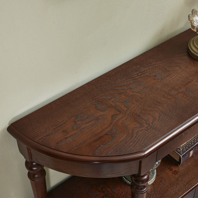 American Retro Multifunctional Console Table, 35.43" H x 31.5" W x 11.81" D, Brown