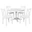 Ensemble 5 pièces de table de salle à manger et chaises pour 4 personnes, table de cuisine en bois massif avec 4 chaises