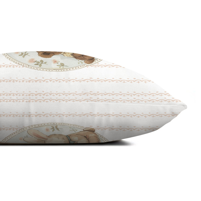 Teddy Bear Reading Circle 18 x 18 Spun Poly Pillow, 18x18