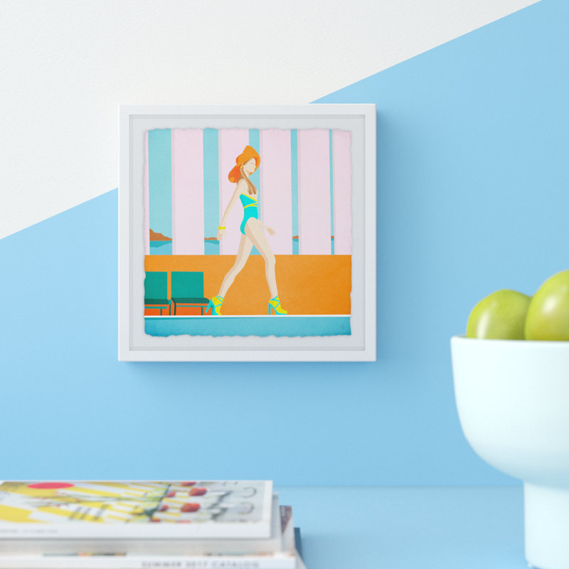«By the Pool IV», reproduction encadrée, H 24 po x l 24 po x P 1,5 po