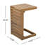 Table de bout de patio en brun, fabriquée en bois, offrant plus d'espace, look moderne et fonctionnel, assemblage requis