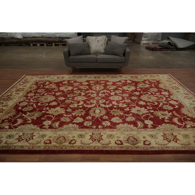 Tapis luxueux 9 x 12 avec motifs floraux Peshawar