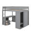 Lit mezzanine en bois avec placards, bureau à 2 tiroirs et armoire-656134519-656134522