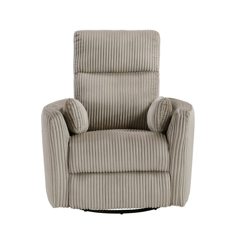Accent Chair Swivel Glider, Taupe