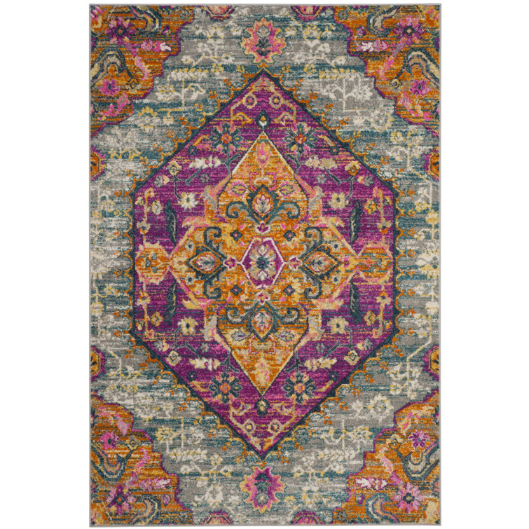 Felty Oriental Light Gray Area Rug