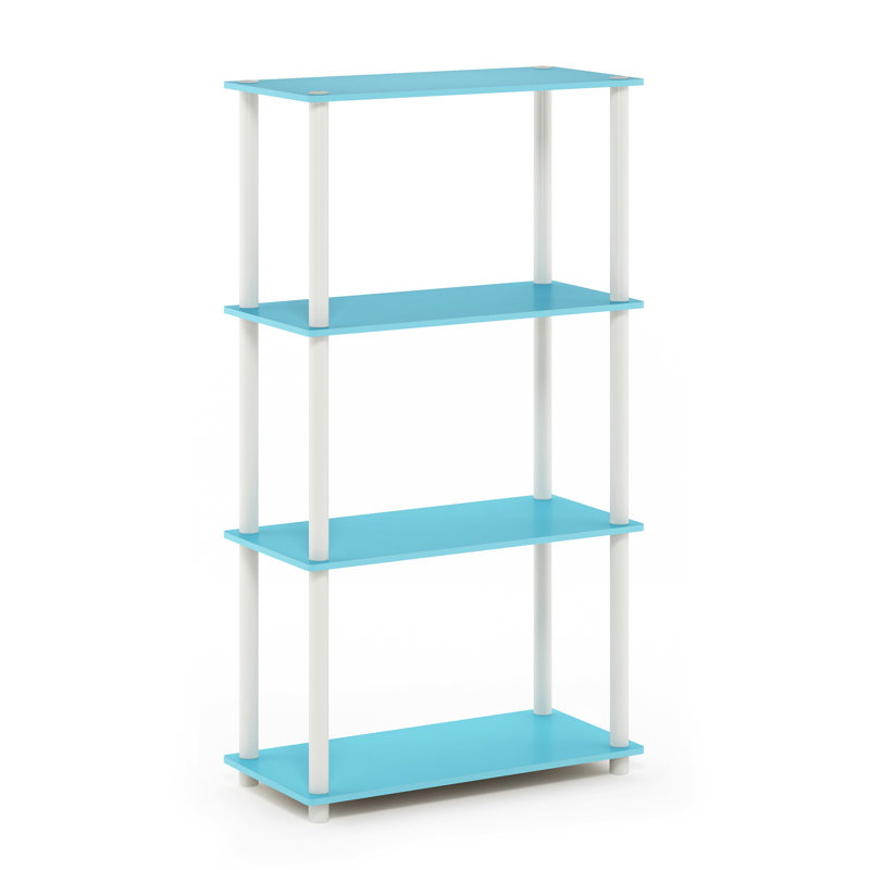 Johnston Plastic Etagere Bookcase, Light Blue/White