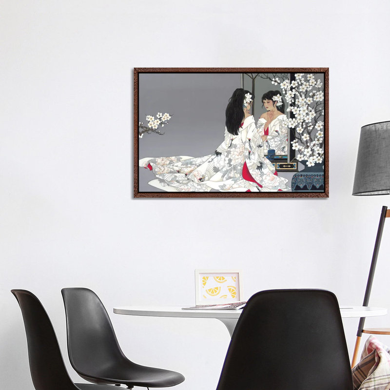 Reflections - Painting on Canvas, Classic Brown Wood Framed, 101.6 cm H x 66.04 cm W