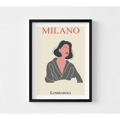 Modern Milano Watercolor Print, Italian City (Multiple Sizes & Frames)