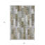 Tapis d'intérieur lavable à motif géométrique beige 10 pi x 14 pi